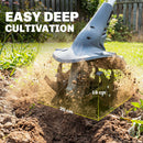 Outsunny Cordless Tiller, 18V Garden Rotavator with 2 x 4Ah Batteries