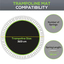 SPORTNOW Trampoline Mat with 72 V-Hooks, for 12ft Trampoline