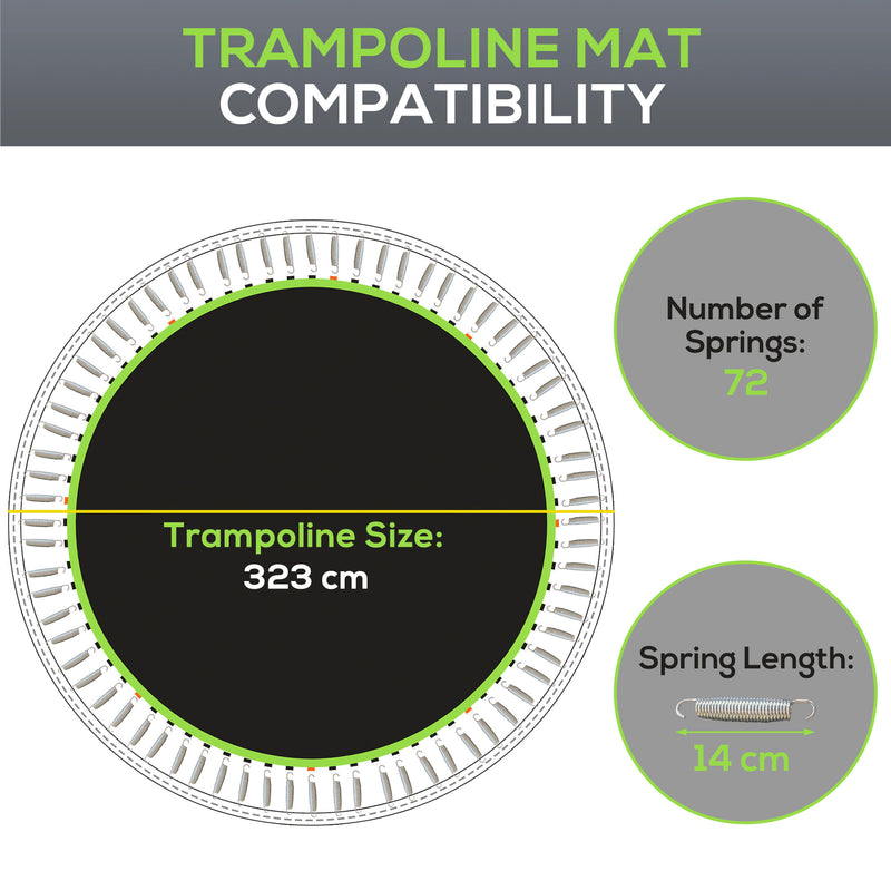 SPORTNOW Trampoline Mat with 72 V-Hooks, for 12ft Trampoline