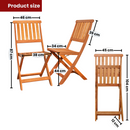 Set of 2/4 Bowness Outdoor Garden Patio Wooden Slatted Folding Chairs