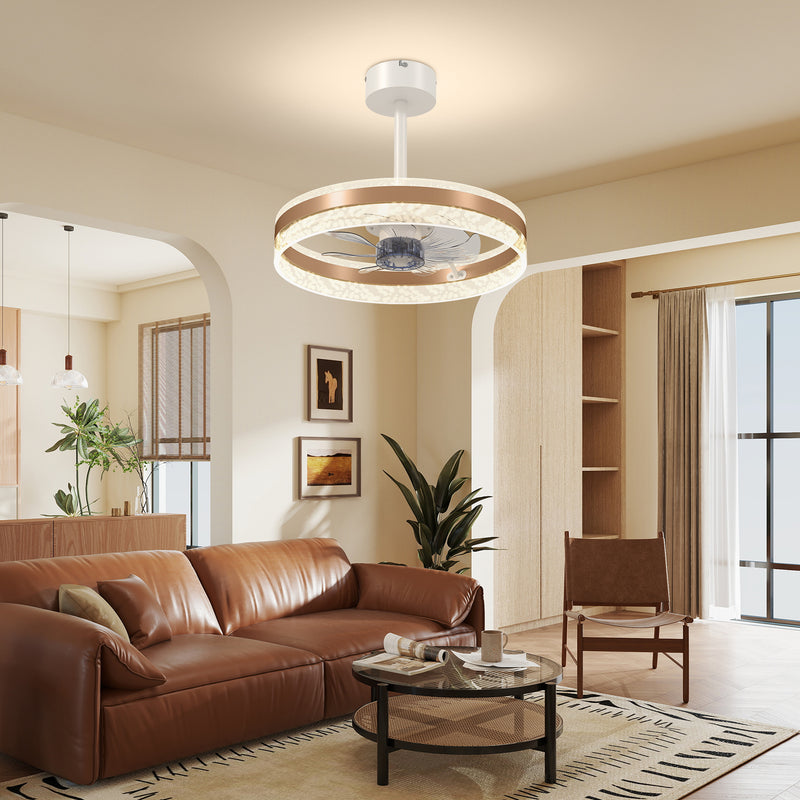 HOMCOM Ceiling Fan Light With 3 Colour, Timer, Reversible, Remote