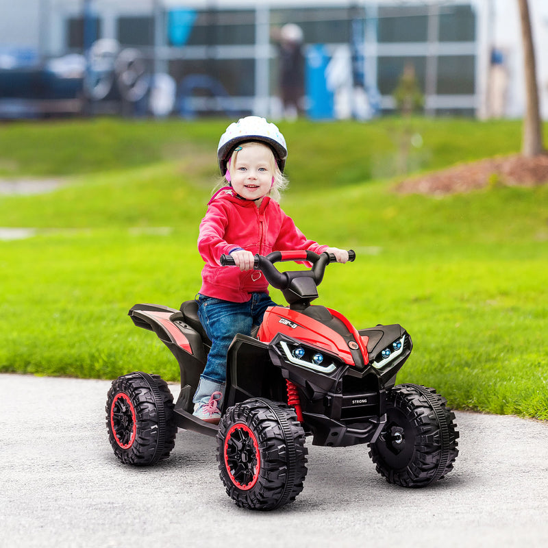 HOMCOM 12V Electric Quad Bikes for Kids Ride On Car ATV Toy for 3-5 Years Red