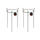 2 Pack Of Tom Chambers Cottage Heavy Duty Black Metal Steel Herbaceous Garden Plant Support Ring Large 80cm X 45cm
