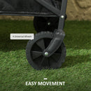 Outsunny 62L Festival Trolley, 120kg Heavy Duty Folding Trolley Cart, Black