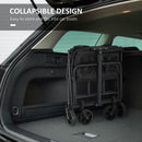 Outsunny 62L Festival Trolley, 120kg Heavy Duty Folding Trolley Cart, Black