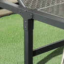 Outsunny Foldable PE Rattan Sun Lounger w/ 5-Level Adjustable Backrest, Grey