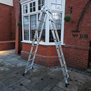 4.6m Large Lightweight Aluminium Folding Multi-position Work Platform Ladder