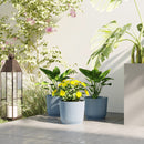 Outsunny Set Of 3 Round Plant Pots Outdoor 22cm For Garden, White