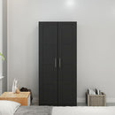 HOMCOM Wardrobe for Bedroom, Double Wardrobe with Hanging Rail