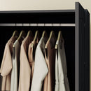 HOMCOM Wardrobe for Bedroom, Double Wardrobe with Hanging Rail