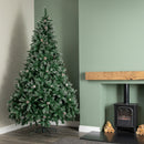 7ft (2.1m) Tall Rocky Mountain Pine Christmas Tree with 1208 Snow Tipped Branches & Pinecones