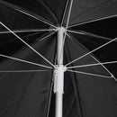 6 Person Garden Furniture Patio Set Table, 6 Chairs & Parasol with Black Glass