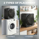 HOMCOM 5kg Vented Tumble Dryer, Compact Dryer With 5 Drying Modes, Black