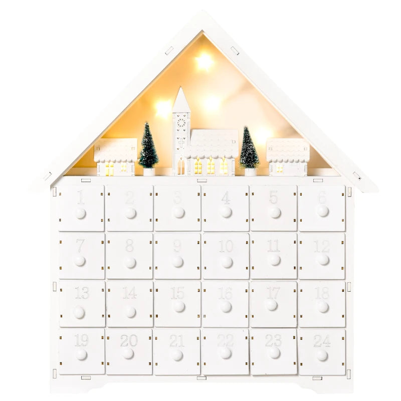 HOMCOM Christmas Advent Calendar - White