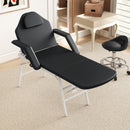 HOMCOM 3 Section Adjustable Massage Table, Beauty Bed for Spa, Lash,