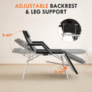 HOMCOM 3 Section Adjustable Massage Table, Beauty Bed for Spa, Lash,