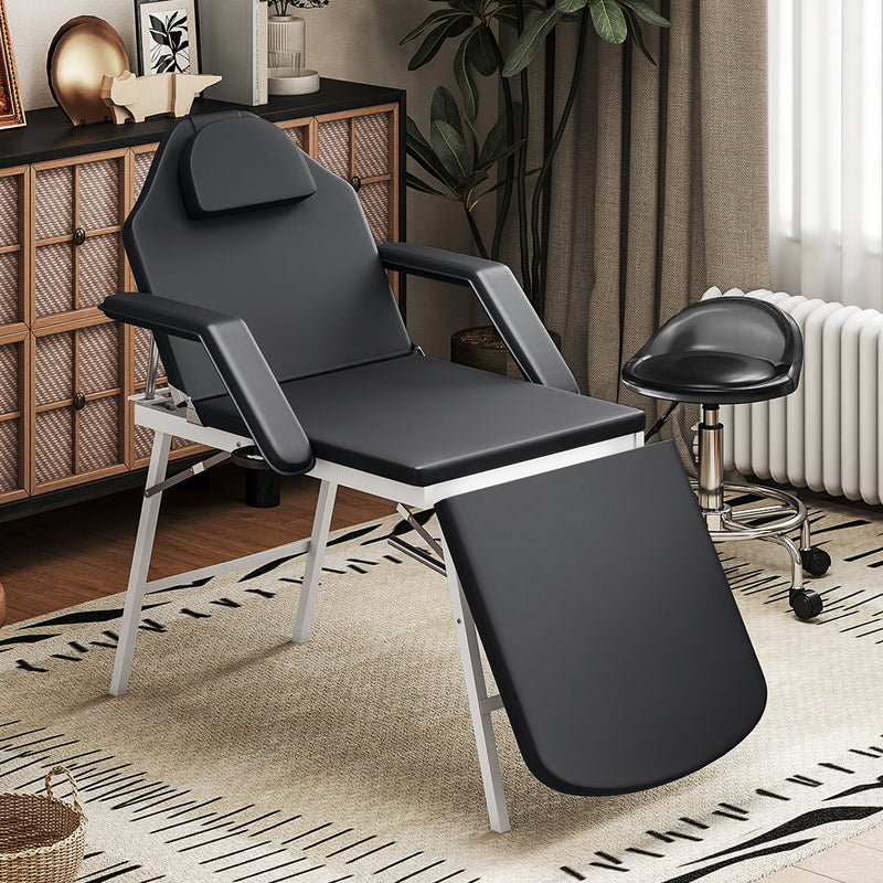 HOMCOM 3 Section Adjustable Massage Table, Beauty Bed for Spa, Lash,