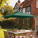 Outsunny Garden Parasol, Outdoor Umbrella With Tilt Function, Green