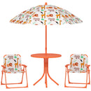 AIYAPLAY Children Table And Chair Set, Kids Patio Set With Umbrella