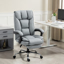 HOMCOM Pet-Friendly Leather Recliner Computer Chair With Footrest, Black