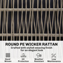 Outsunny 4 Piece Rattan Garden Furniture Set w/ Thick Cushions, Grey