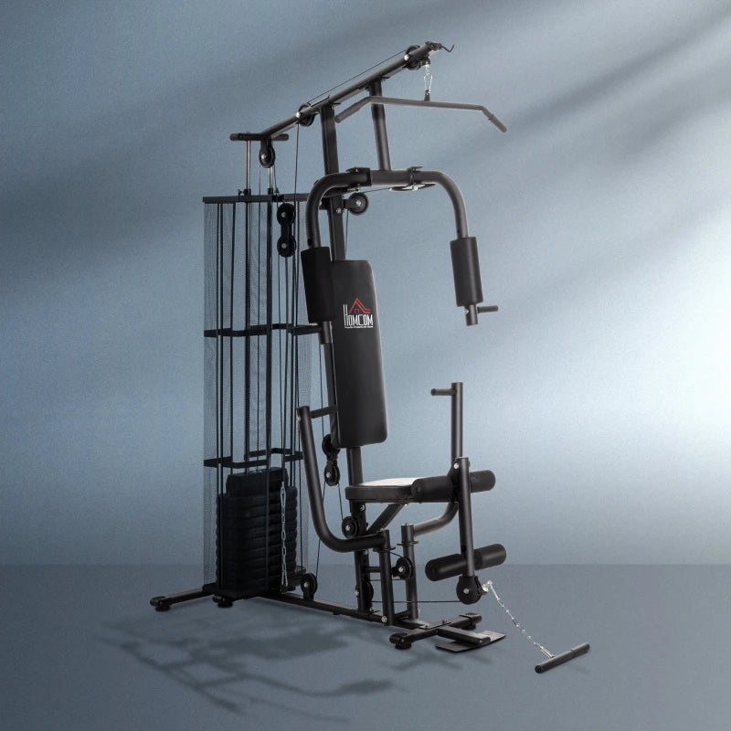 HOMCOM Multifunction Home Gym System Weight Training Exercise Workout