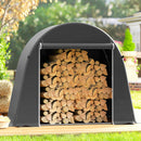 Outsunny 8 x 4 ft Garden Storage Shed Tent Bike Tent, Dark Grey