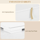 HOMCOM LED Sideboard, High Gloss Storage Cabinet with 4 Drawers, White