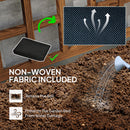 Outsunny Wooden Garden Planters With Trellis For Vine Climbing Plants Brown