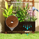 Outsunny Wooden Garden Planters With Trellis For Vine Climbing Plants Brown