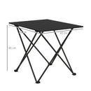 Outsunny Folding Camping Table for Outdoor Camping, Picnic, Hiking, Black