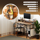 HOMCOM Gaming Desk with Monitor Stand and Sliding Keyboard Tray