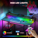 HOMCOM Gaming Desk with Monitor Stand and Sliding Keyboard Tray