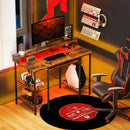 HOMCOM Gaming Desk with Monitor Stand and Sliding Keyboard Tray