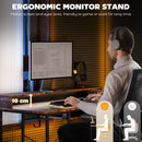 HOMCOM Gaming Desk with Monitor Stand and Sliding Keyboard Tray