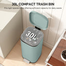 HOMCOM 30L Kitchen Bin, Pedal Bin with Lid, Removable Inner Bucket, Green