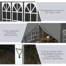 Outsunny 3mx3m Pop Up Gazebo Party Tent Canopy Marquee With Storage Bag Grey