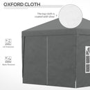 Outsunny 3mx3m Pop Up Gazebo Party Tent Canopy Marquee With Storage Bag Grey