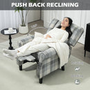 HOMCOM Recliner Chair For Living Room Wingback Chair With Padded Armrest