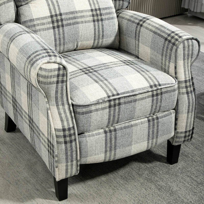 HOMCOM Recliner Chair for Living Room Wingback Chair with Padded Armrest