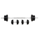 HOMCOM Dumbbell and Barbell Set with 65kg Adjustable Weights, for Home Gym