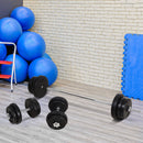 HOMCOM Dumbbell and Barbell Set with 65kg Adjustable Weights, for Home Gym