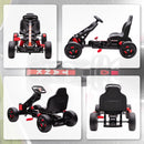 AIYAPLAY Pedal Go Kart with Automatic Clutch, for Ages 3-6 Years