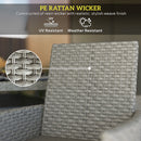 Outsunny 6 Seater Rattan Garden Furniture Set with Cushions, Grey