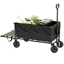 Outsunny 160L Folding Trolley Cart W/ Adjustable Handle