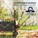 Outsunny 160L Folding Trolley Cart W/ Adjustable Handle