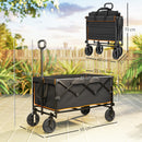 Outsunny 160L Folding Trolley Cart W/ Adjustable Handle