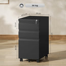 Vinsetto Steel File Cabinet with Lock and Wheels for Home Office