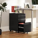 Vinsetto Steel File Cabinet with Lock and Wheels for Home Office