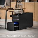 Vinsetto Steel File Cabinet with Lock and Wheels for Home Office